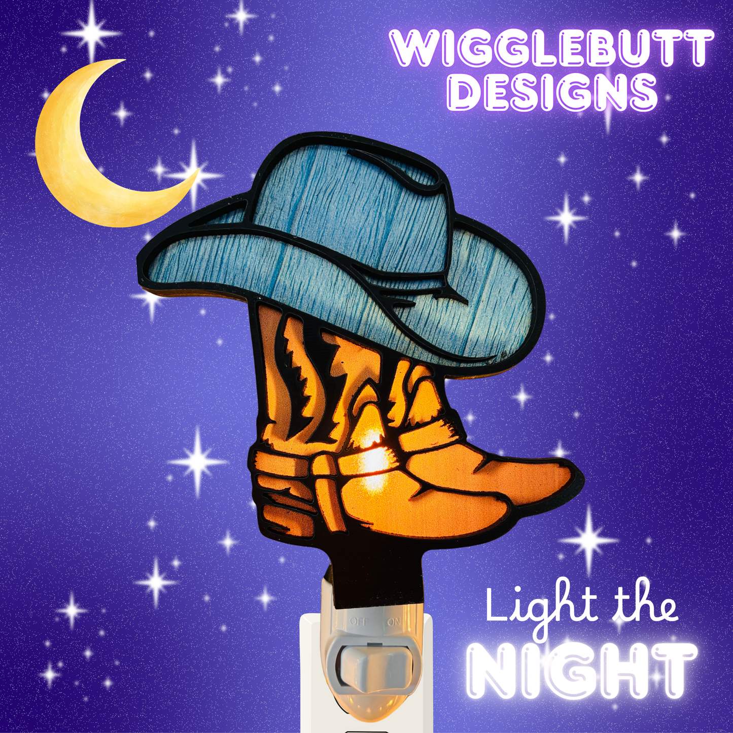 Cowboy Boot and Hat Night Light
