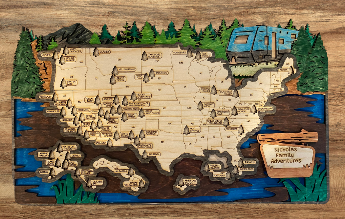 National Park Travel Map