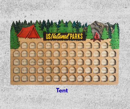 National Park Tracker with Tokens (Tent)