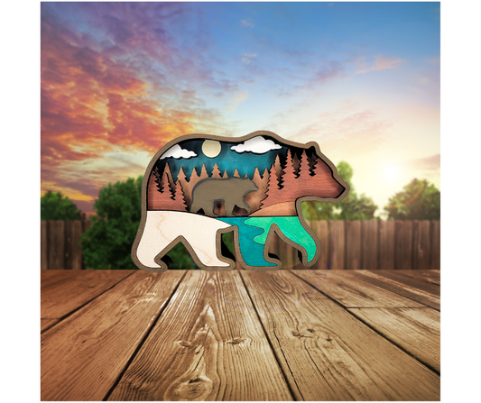 Bear Christmas Ornament/ Magnet